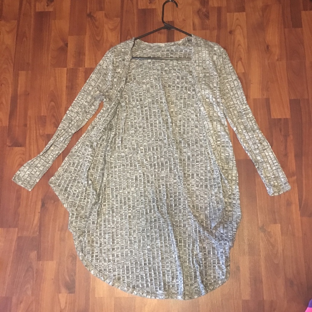 Grey high low cardigan